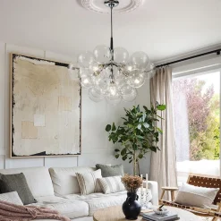 Modern Cluster Glass Globe Bubble Chandelier