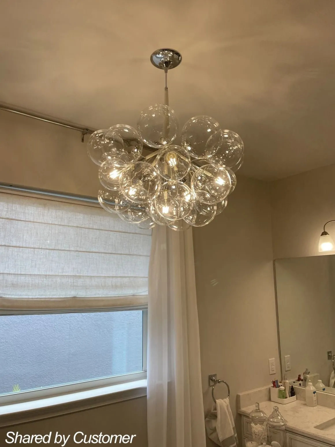 Modern Cluster Glass Globe Bubble Chandelier