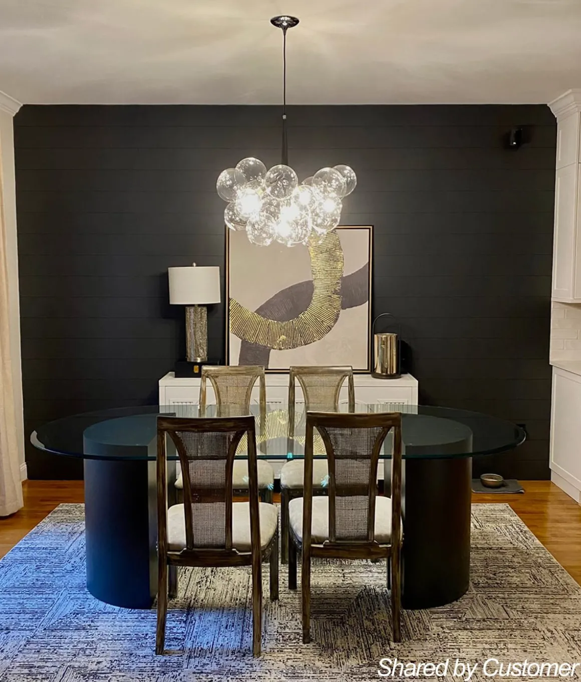Modern Cluster Glass Globe Bubble Chandelier