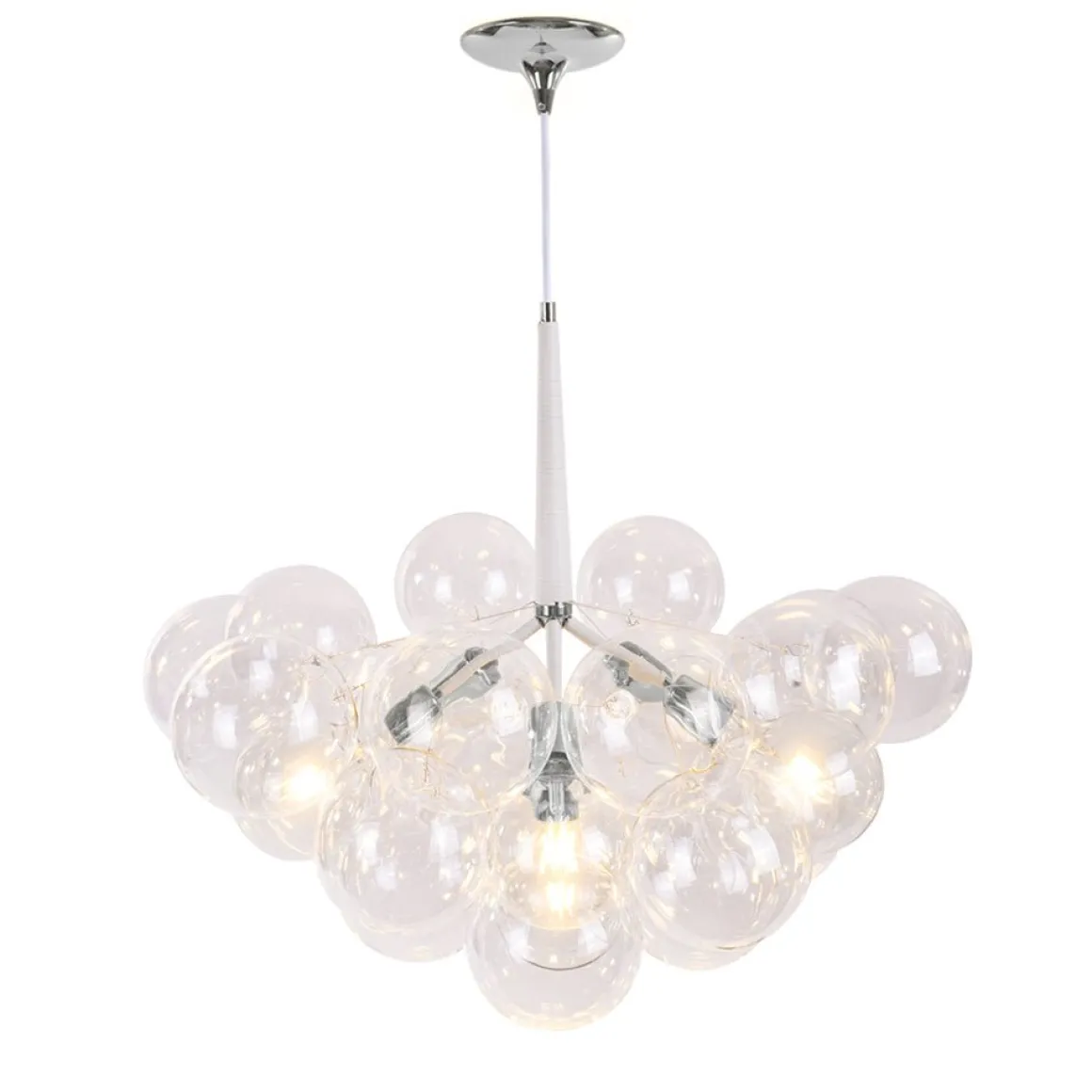 Modern Cluster Glass Globe Bubble Chandelier