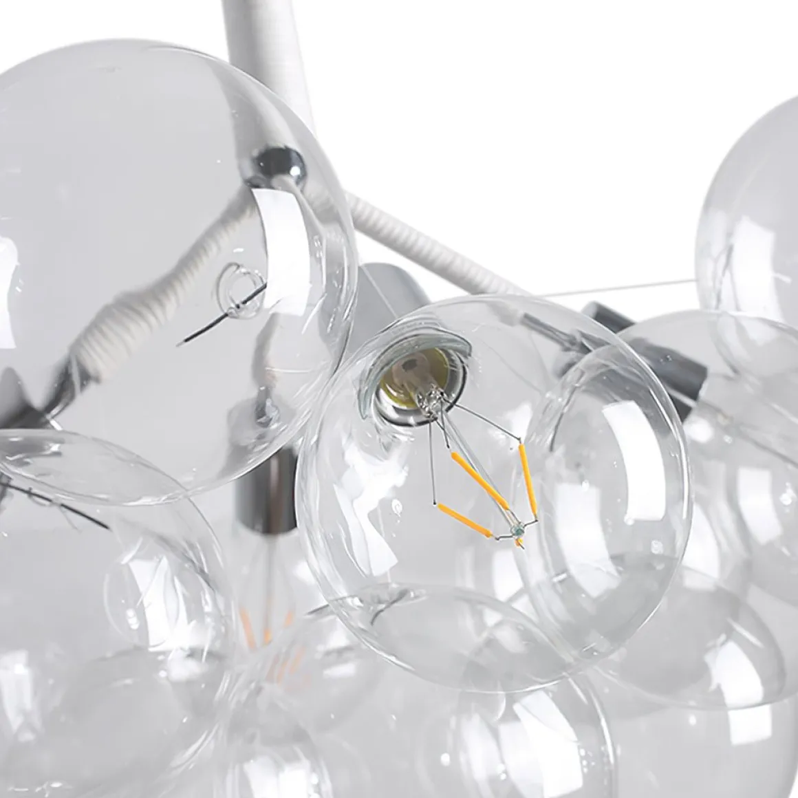 Modern Cluster Glass Globe Bubble Chandelier