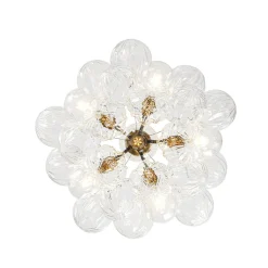 Modern Cluster Sculpture Texture Glass Globe Bubble Chandelier