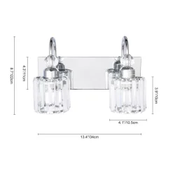 Modern Crystal Vanity Wall Sconce