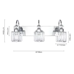 Modern Crystal Vanity Wall Sconce