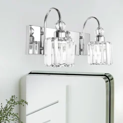 Modern Crystal Vanity Wall Sconce