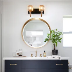 Modern Crystal Vanity Wall Sconce