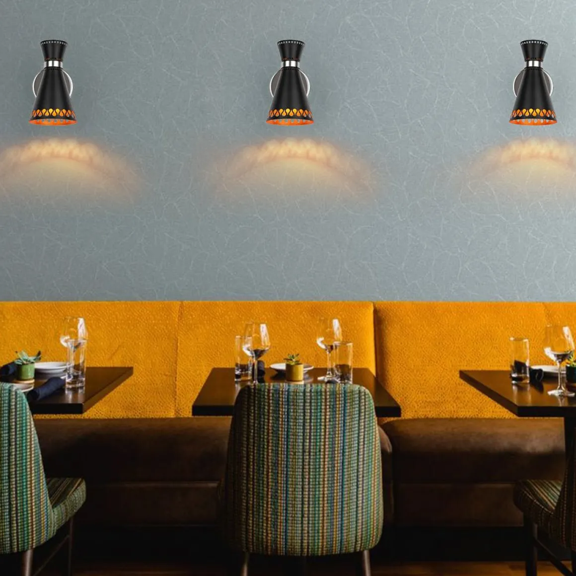 Modern 180-Degree Adjustable Conical 1-Light Wall Sconce