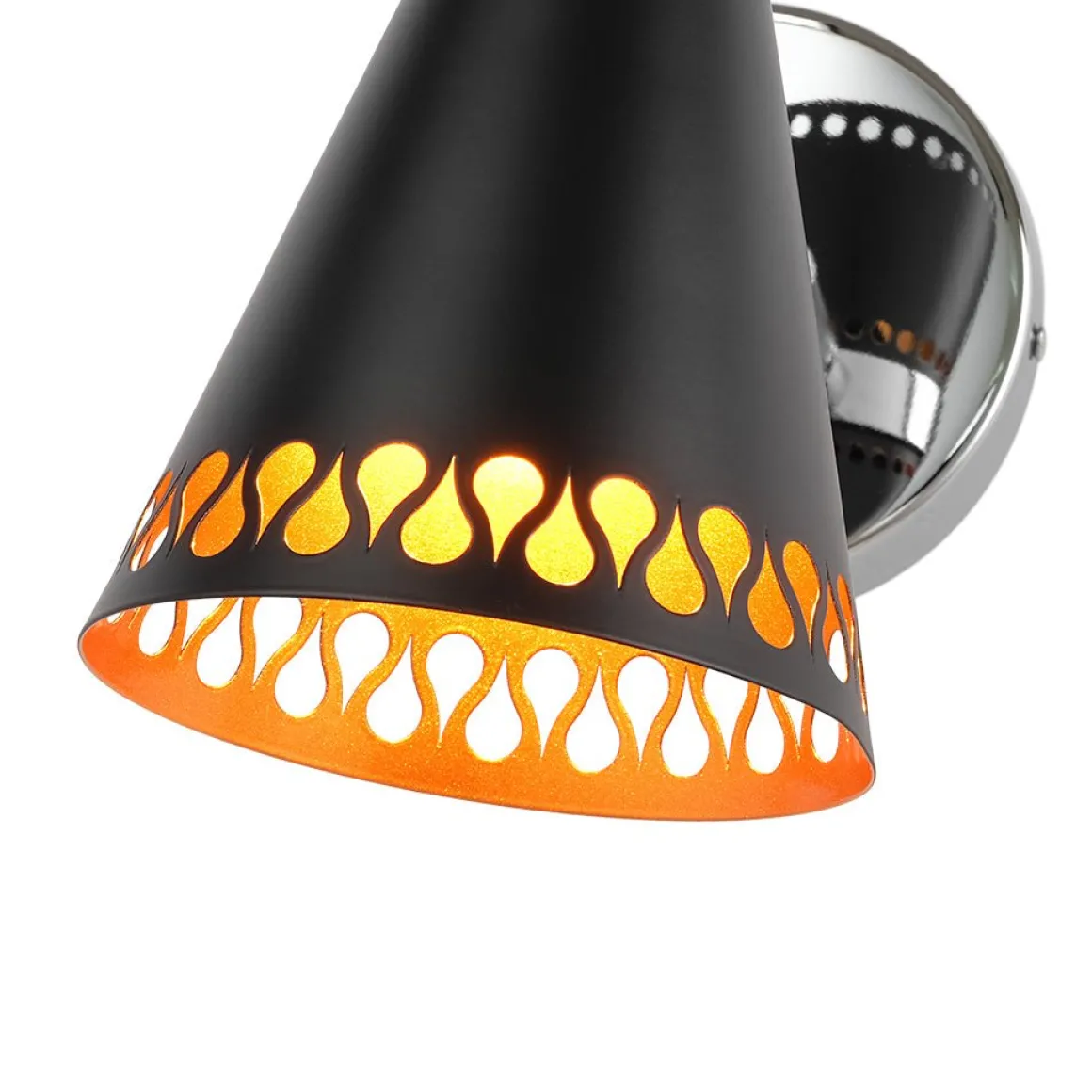 Modern 180-Degree Adjustable Conical 1-Light Wall Sconce