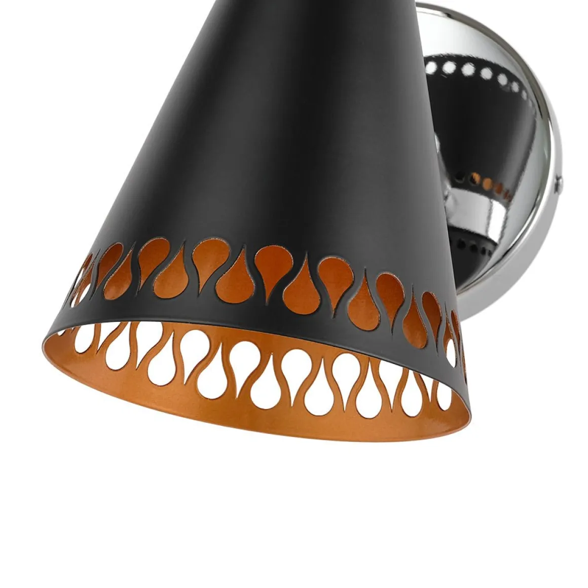 Modern 180-Degree Adjustable Conical 1-Light Wall Sconce