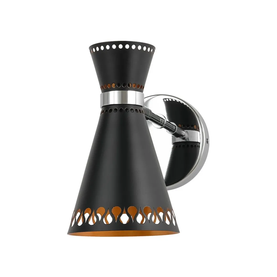 Modern 180-Degree Adjustable Conical 1-Light Wall Sconce
