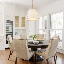 Modern Fabric Conical Drum Cage Pendant Light