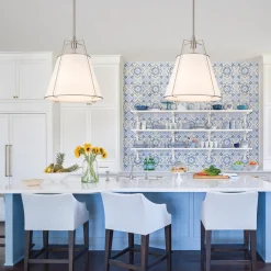 Modern Fabric Conical Drum Cage Pendant Light