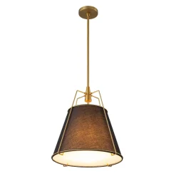 Modern Fabric Conical Drum Cage Pendant Light