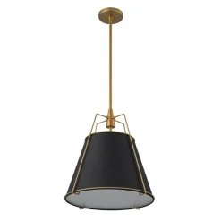 Modern Fabric Conical Drum Cage Pendant Light