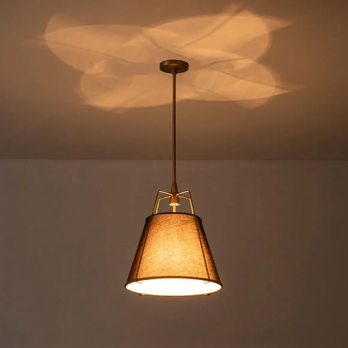 Modern Fabric Conical Drum Cage Pendant Light