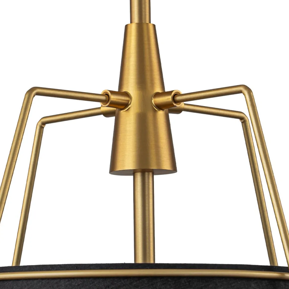 Modern Fabric Conical Drum Cage Pendant Light
