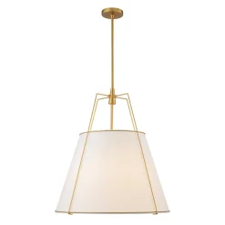Modern Fabric Conical Drum Cage Pendant Light