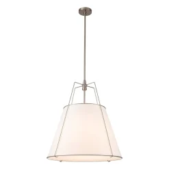 Modern Fabric Conical Drum Cage Pendant Light