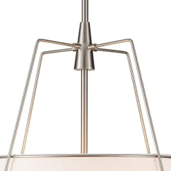 Modern Fabric Conical Drum Cage Pendant Light
