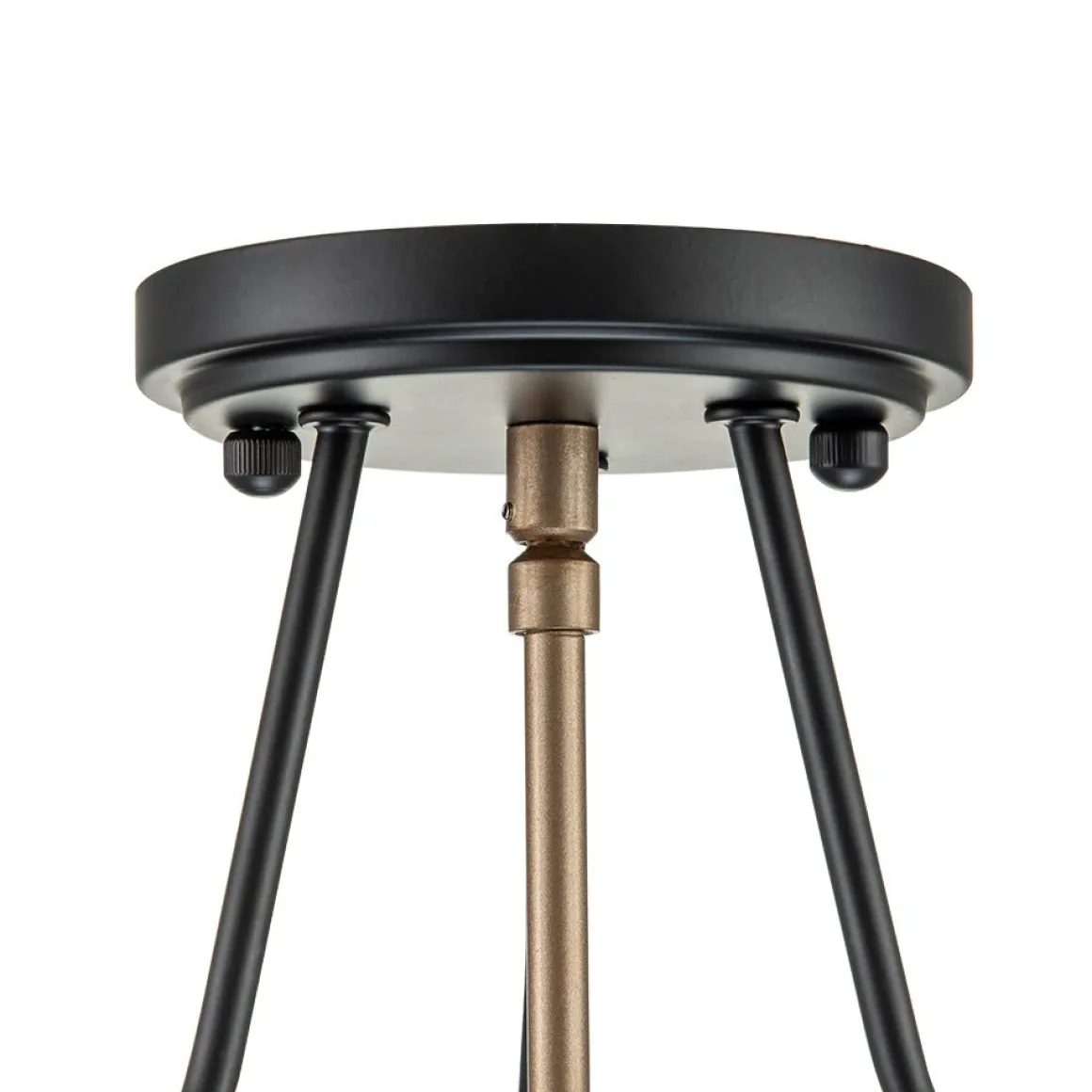 Modern Farmhouse Drum Glass Semi Flush Mount