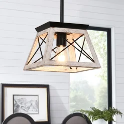Modern Farmhouse Geometric Lantern Pendant Light