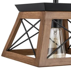 Modern Farmhouse Geometric Lantern Pendant Light