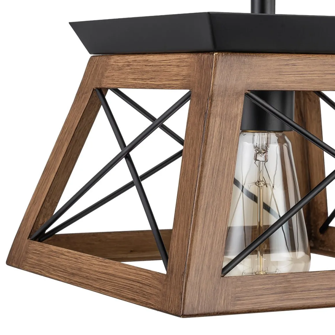 Modern Farmhouse Geometric Lantern Pendant Light