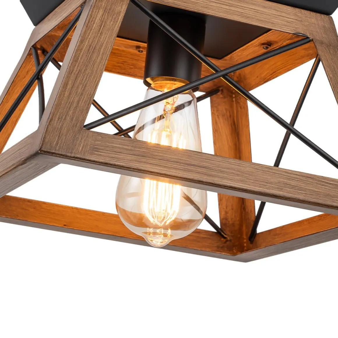 Modern Farmhouse Geometric Lantern Pendant Light