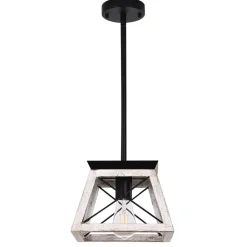 Modern Farmhouse Geometric Lantern Pendant Light