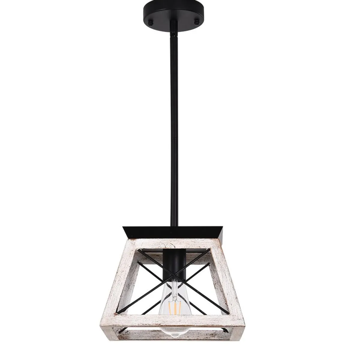 Modern Farmhouse Geometric Lantern Pendant Light