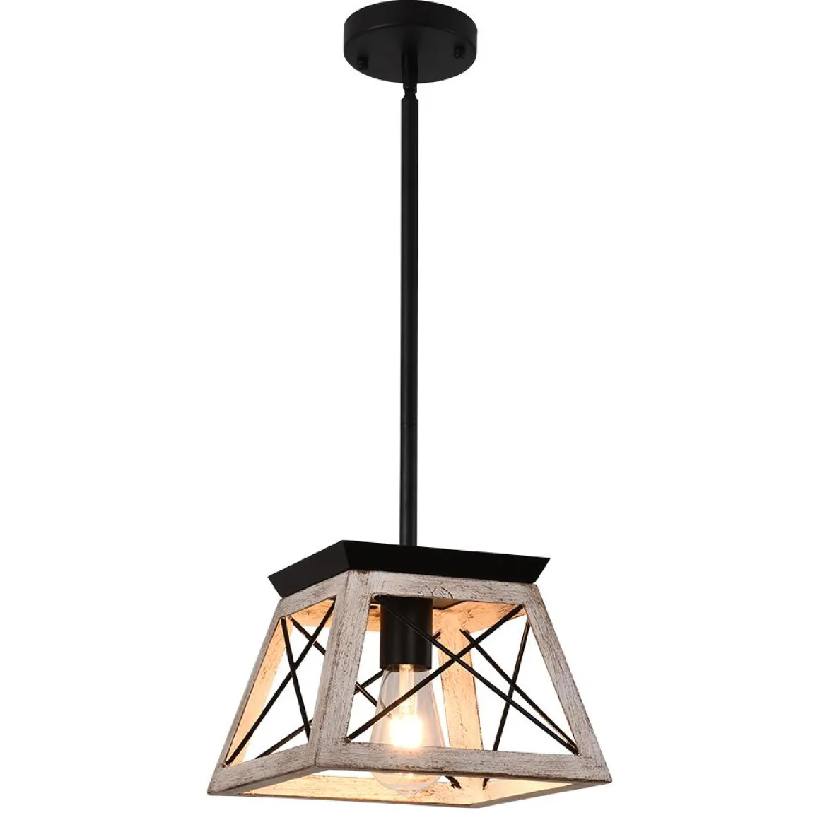 Modern Farmhouse Geometric Lantern Pendant Light