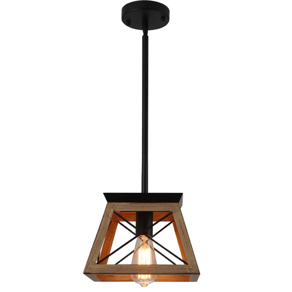 Modern Farmhouse Geometric Lantern Pendant Light