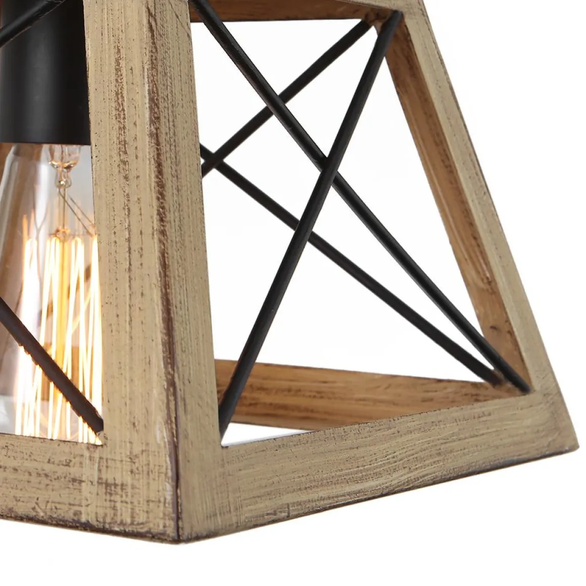 Modern Farmhouse Geometric Lantern Pendant Light