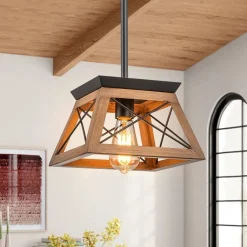 Modern Farmhouse Geometric Lantern Pendant Light