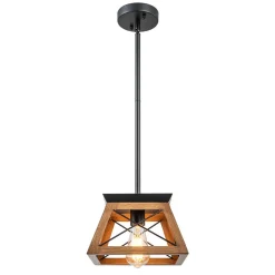 Modern Farmhouse Geometric Lantern Pendant Light