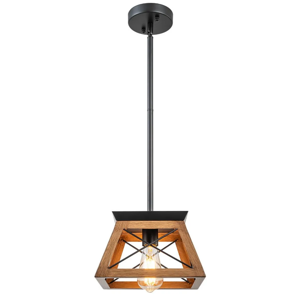 Modern Farmhouse Geometric Lantern Pendant Light