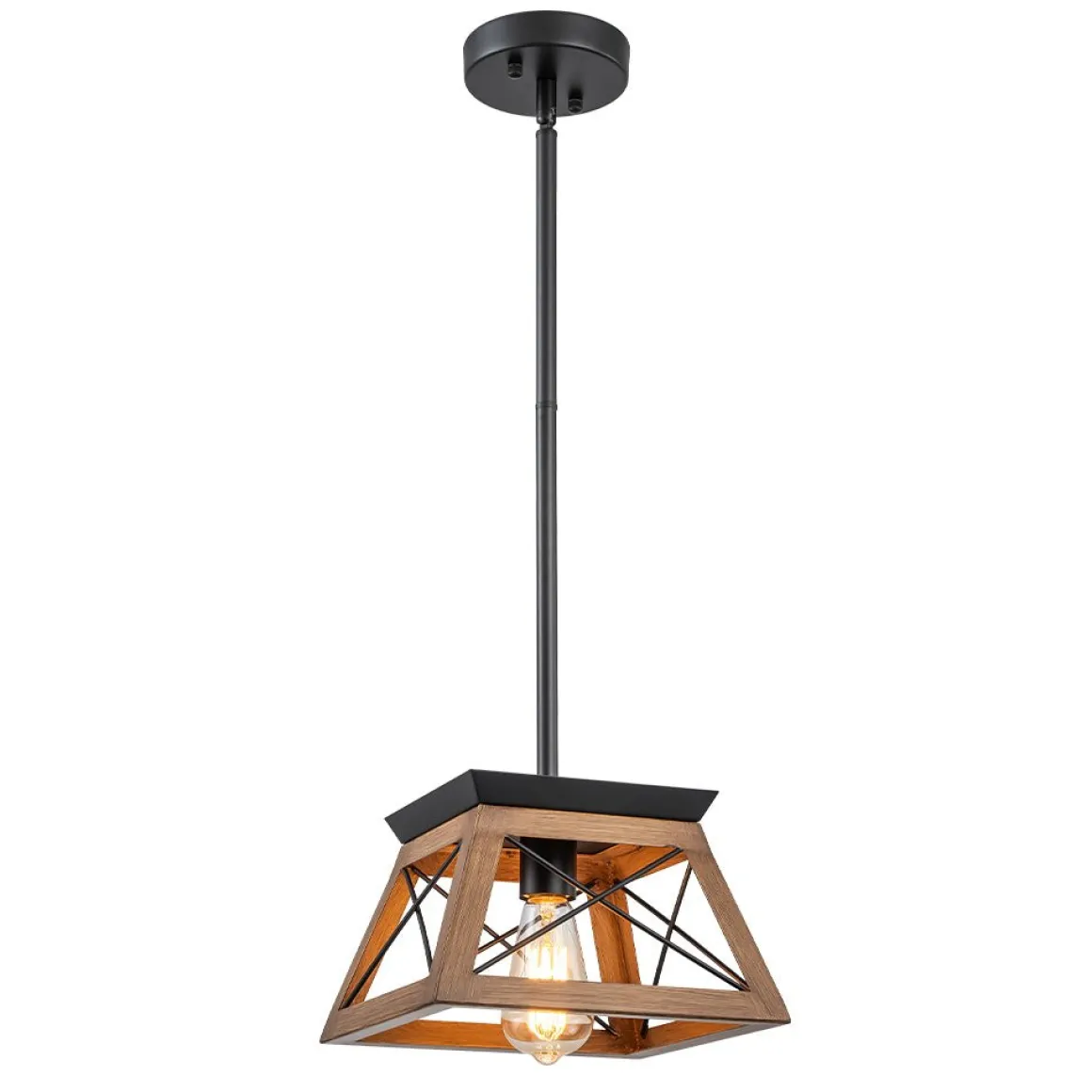 Modern Farmhouse Geometric Lantern Pendant Light