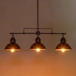 Modern Farmhouse 3-light Island Pot Lid Dome Pendant