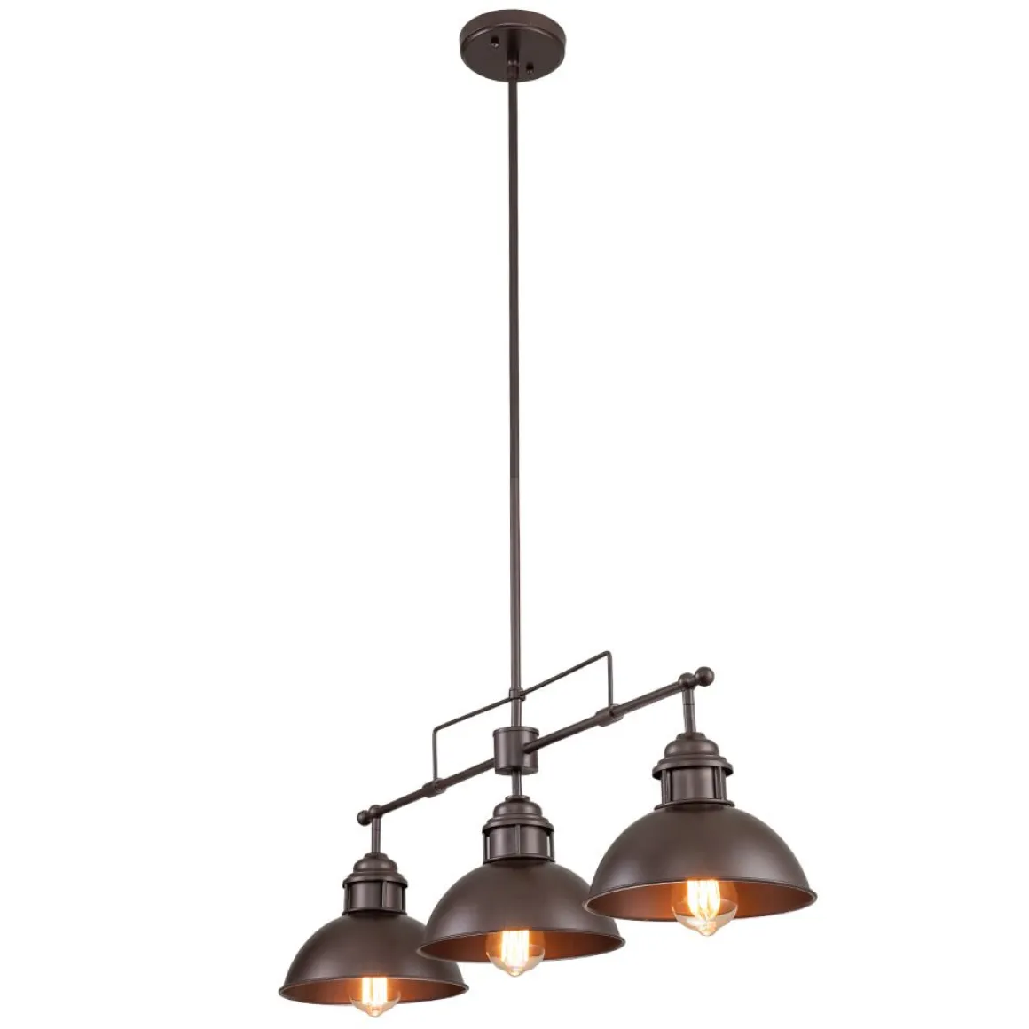Modern Farmhouse 3-light Island Pot Lid Dome Pendant