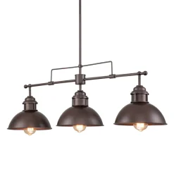 Modern Farmhouse 3-light Island Pot Lid Dome Pendant