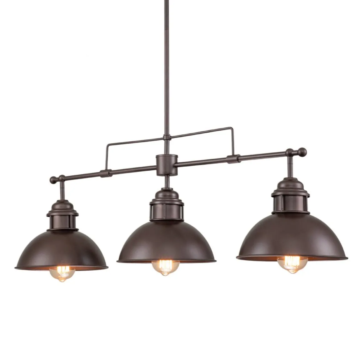 Modern Farmhouse 3-light Island Pot Lid Dome Pendant