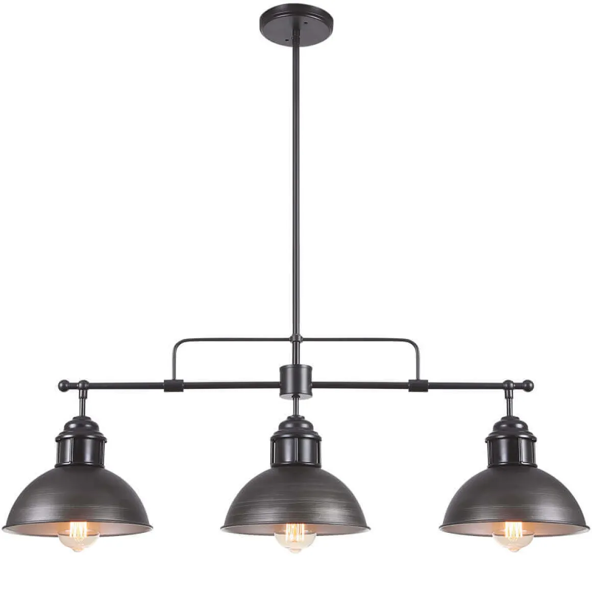 Modern Farmhouse 3-light Island Pot Lid Dome Pendant