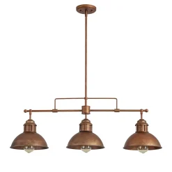 Modern Farmhouse 3-light Island Pot Lid Dome Pendant