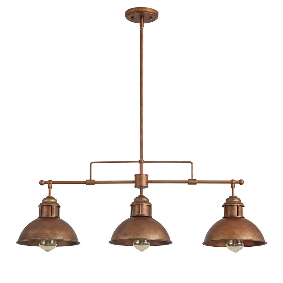 Modern Farmhouse 3-light Island Pot Lid Dome Pendant