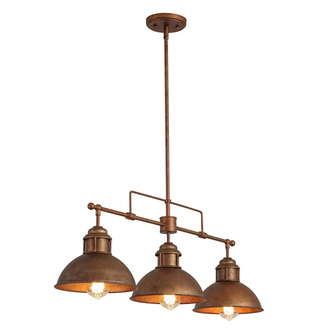 Modern Farmhouse 3-light Island Pot Lid Dome Pendant