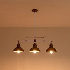 Modern Farmhouse 3-light Island Pot Lid Dome Pendant