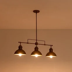 Modern Farmhouse 3-light Island Pot Lid Dome Pendant