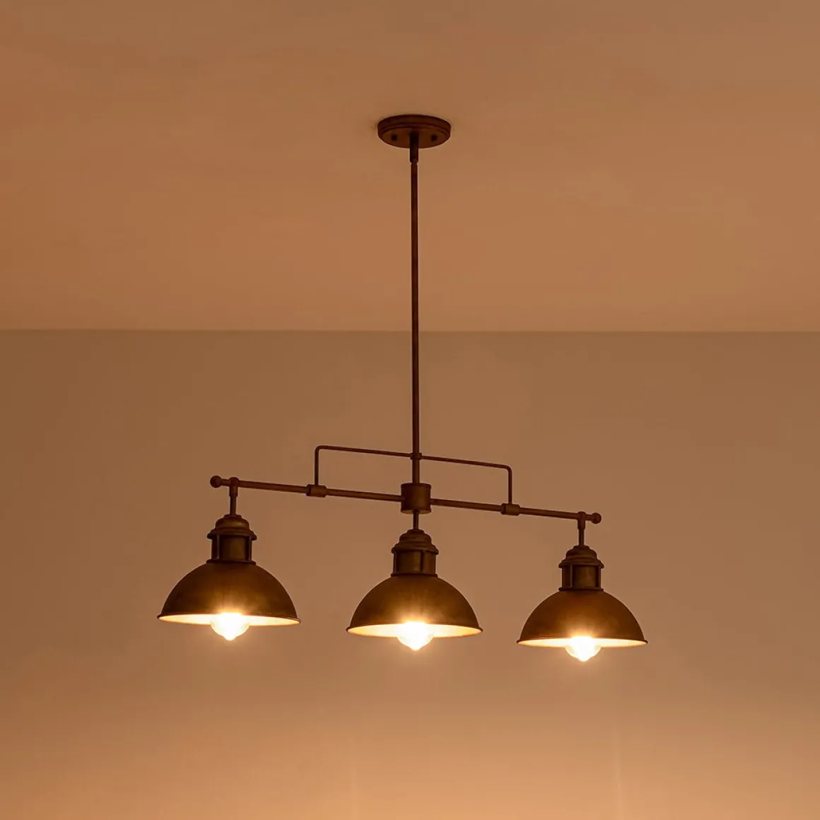 Modern Farmhouse 3-light Island Pot Lid Dome Pendant