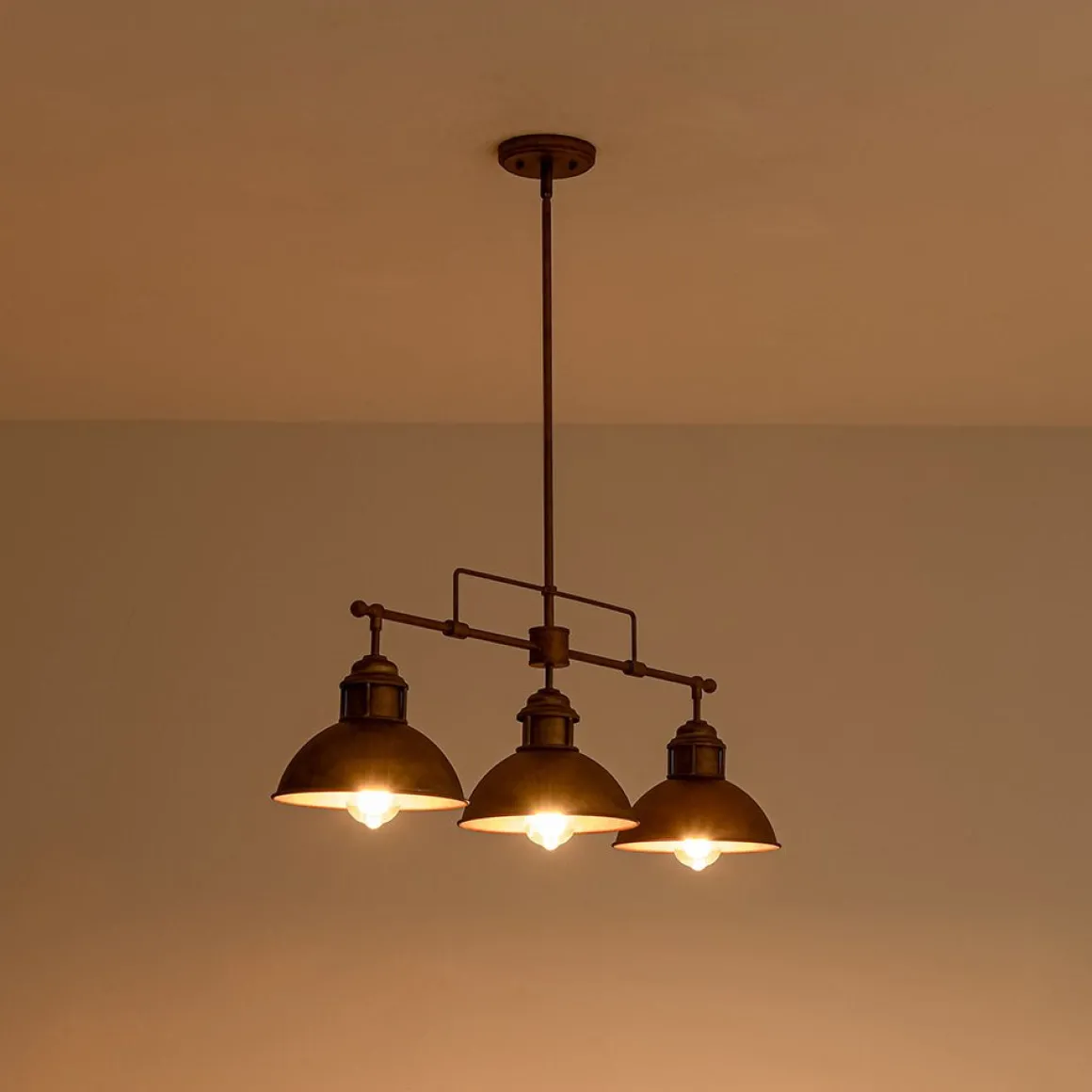 Modern Farmhouse 3-light Island Pot Lid Dome Pendant