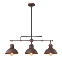 Modern Farmhouse 3-light Island Pot Lid Dome Pendant